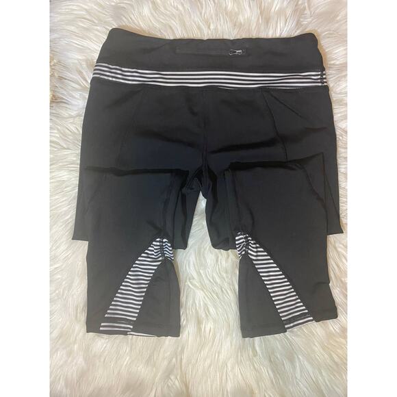 BLUE Saks Fifth Avenue Black Capri Ankle Athletic Pants Medium - Picture 4 of 5